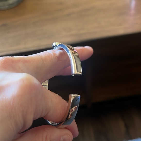 Coach Open Circle Hinged Bangle - Picture 6 of 11